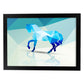 Poster de animales geométricos con fondos a color. Lámina Caballo 2, ilustrada con formas geométricas, y con un colorido fondo.-Artwork-Nacnic-A4-Marco Negro-Nacnic Estudio SL
