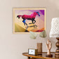 Poster de animales geométricos con fondos a color. Lámina Caballo, ilustrada con formas geométricas, y con un colorido fondo.-Artwork-Nacnic-Nacnic Estudio SL