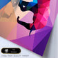 Poster de animales geométricos con fondos a color. Lámina Elefante, ilustrada con formas geométricas, y con un colorido fondo.-Artwork-Nacnic-Nacnic Estudio SL
