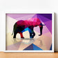 Poster de animales geométricos con fondos a color. Lámina Elefante, ilustrada con formas geométricas, y con un colorido fondo.-Artwork-Nacnic-Nacnic Estudio SL