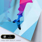 Poster de animales geométricos con fondos a color. Lámina Tiburon, ilustrada con formas geométricas, y con un colorido fondo.-Artwork-Nacnic-Nacnic Estudio SL