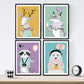 Poster de Animales modernos color. Lámina de animales con diseño nordico.-Artwork-Nacnic-Nacnic Estudio SL