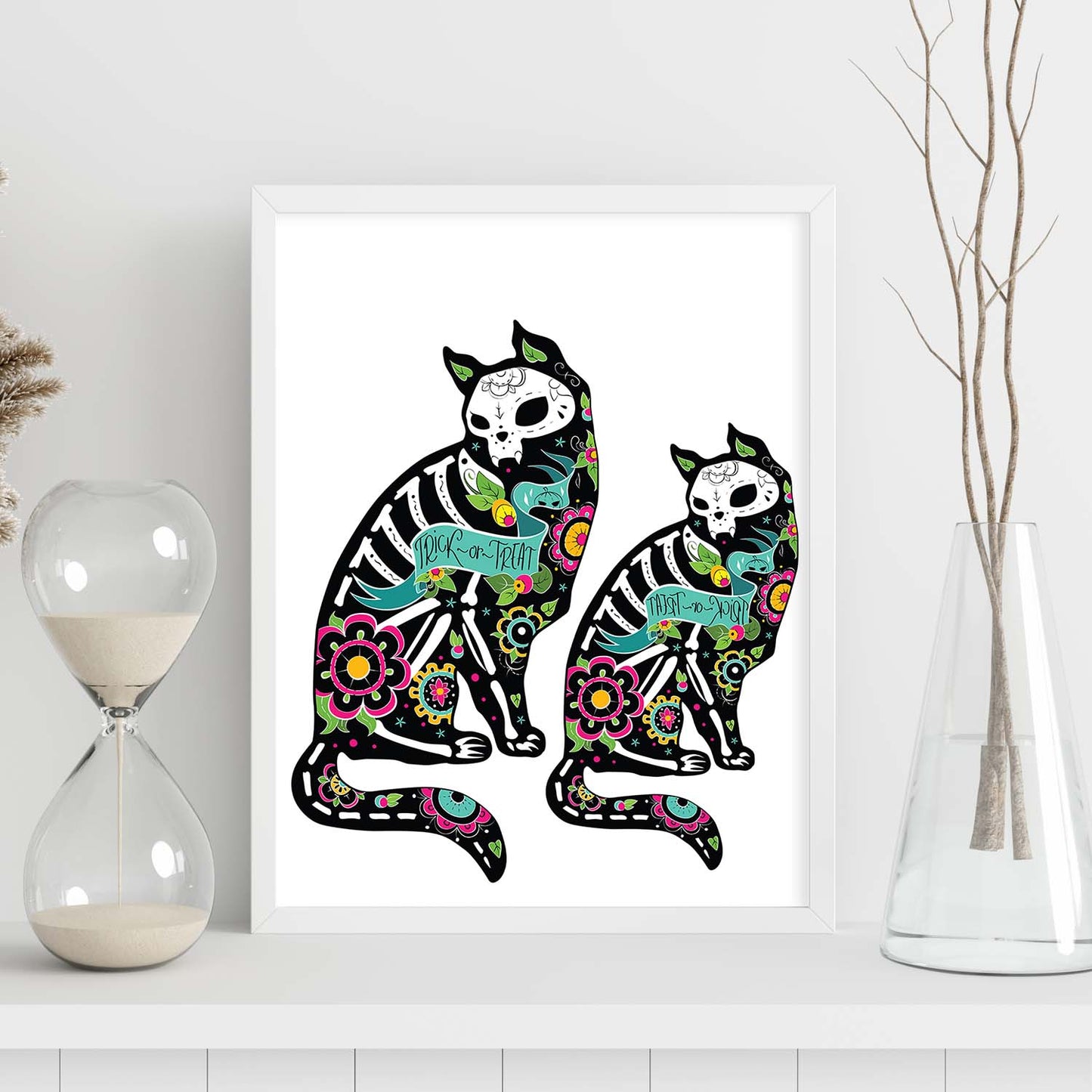 Poster de animales. Lámina Gatos mejicanos. Colección mix de animales coloridos para-Artwork-Nacnic-Nacnic Estudio SL