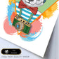 Poster de animales. Lámina Panda turista. Colección mix de animales coloridos para-Artwork-Nacnic-Nacnic Estudio SL