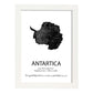 Poster de Antartida. Láminas de paises y continentes del mundo.-Artwork-Nacnic-A3-Marco Blanco-Nacnic Estudio SL