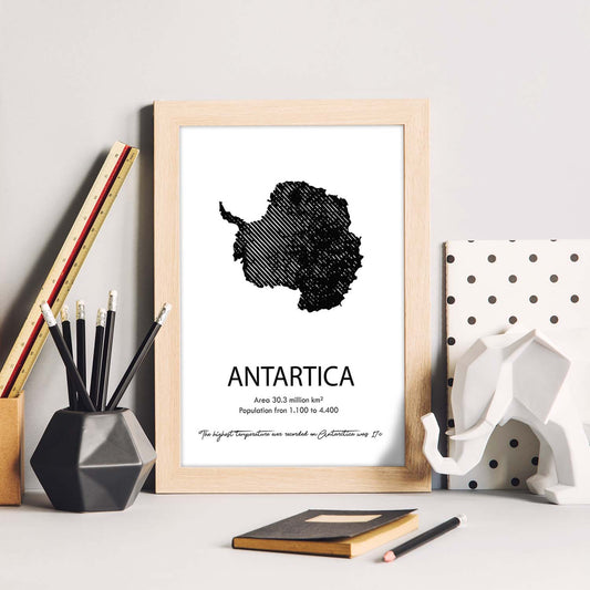 Poster de Antartida. Láminas de paises y continentes del mundo.-Artwork-Nacnic-Nacnic Estudio SL