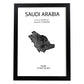 Poster de Arabia Saudí. Láminas de paises y continentes del mundo.-Artwork-Nacnic-A4-Marco Negro-Nacnic Estudio SL