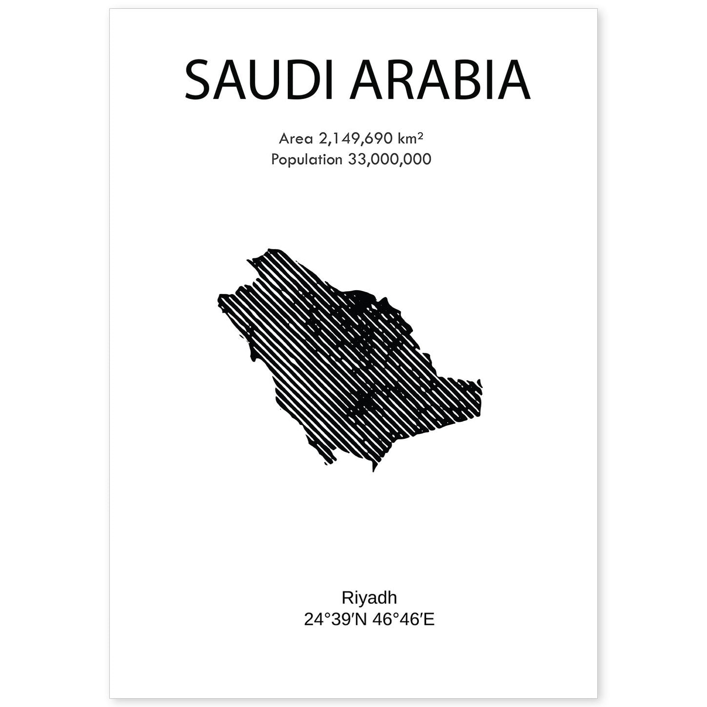 Poster de Arabia Saudí. Láminas de paises y continentes del mundo.-Artwork-Nacnic-A4-Sin marco-Nacnic Estudio SL