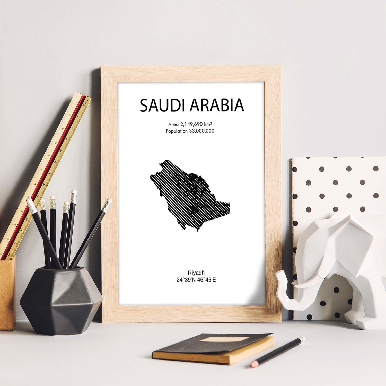 Poster de Arabia Saudí. Láminas de paises y continentes del mundo.-Artwork-Nacnic-Nacnic Estudio SL
