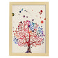 Poster de Árbol con diseño acuarela. Mix de láminas con estilo acuarela-Artwork-Nacnic-A3-Marco Madera clara-Nacnic Estudio SL