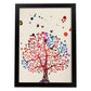 Poster de Árbol con diseño acuarela. Mix de láminas con estilo acuarela-Artwork-Nacnic-A4-Marco Negro-Nacnic Estudio SL