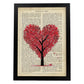 Poster de Arbol corazon. Láminas románticas de amor con definiciones. Ilustraciones para tu pareja, familia, mujer, ...-Artwork-Nacnic-A3-Marco Negro-Nacnic Estudio SL