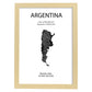 Poster de Argentina. Láminas de paises y continentes del mundo.-Artwork-Nacnic-A3-Marco Madera clara-Nacnic Estudio SL