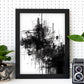Lámina de Arte Minimalista en Tinta Negra y Blanca