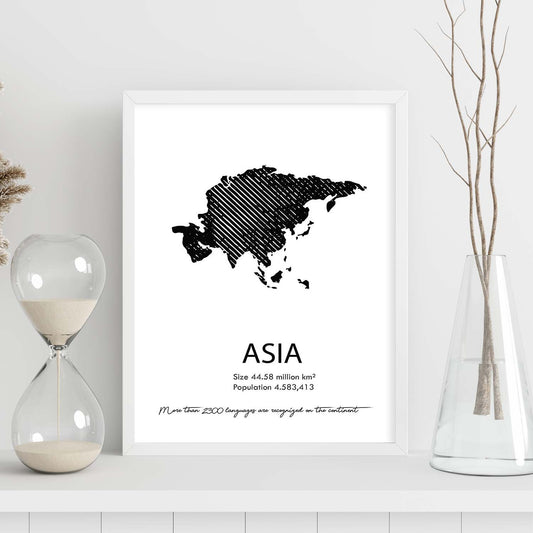 Poster de Asia. Láminas de paises y continentes del mundo.-Artwork-Nacnic-Nacnic Estudio SL