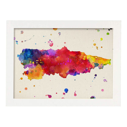 Poster de Asturias2. Láminas e ilustraciones de ciudades, comunidades, y mapas de España.-Artwork-Nacnic-A4-Marco Blanco-Nacnic Estudio SL