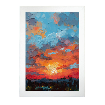 Póster Atardecer Estilizado