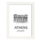 Poster de Atenas - Acropolis. Láminas con monumentos de ciudades.-Artwork-Nacnic-A3-Marco Blanco-Nacnic Estudio SL