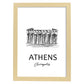 Poster de Atenas - Acropolis. Láminas con monumentos de ciudades.-Artwork-Nacnic-A3-Marco Madera clara-Nacnic Estudio SL