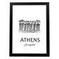 Poster de Atenas - Acropolis. Láminas con monumentos de ciudades.-Artwork-Nacnic-A4-Marco Negro-Nacnic Estudio SL