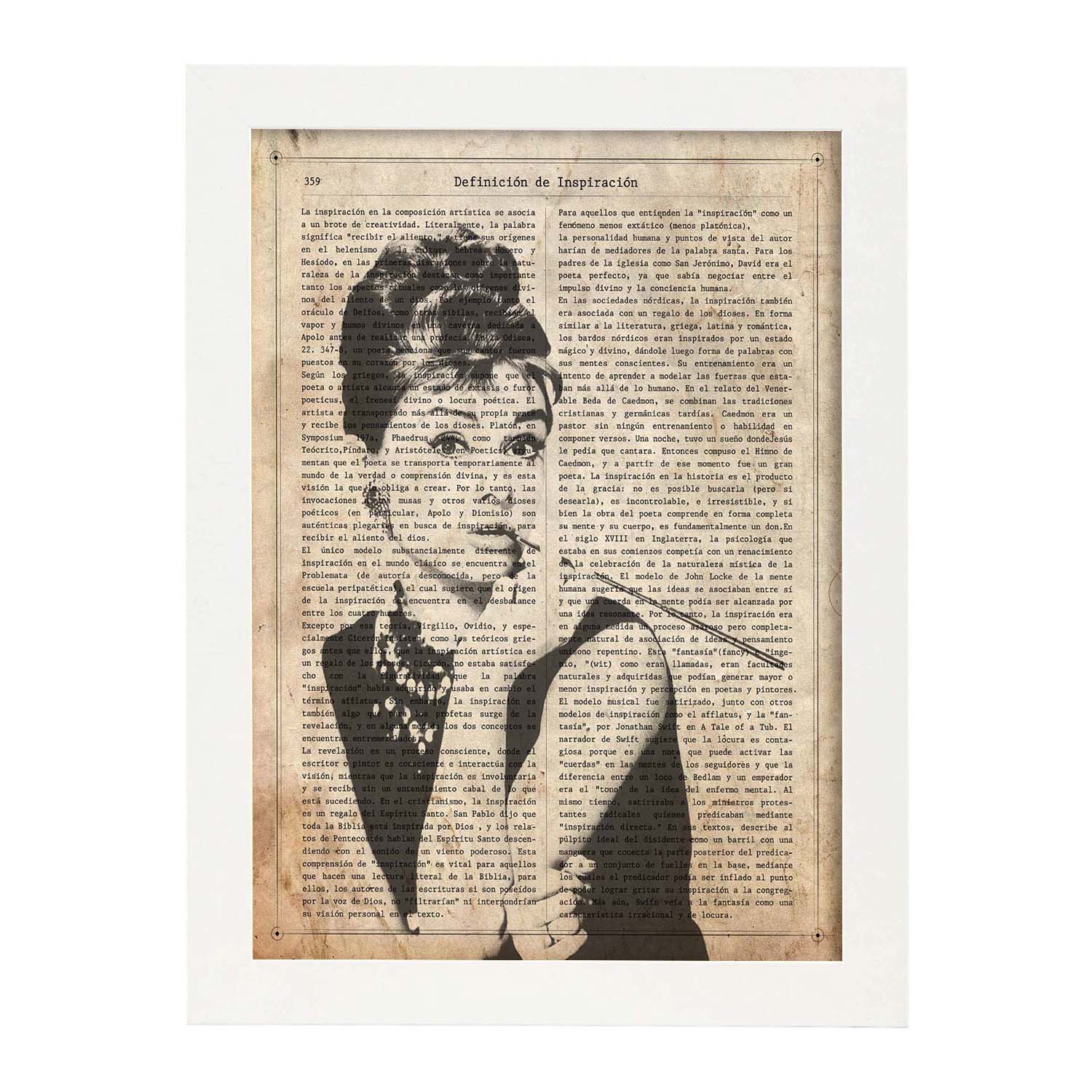 Poster de Audrey Hepburn. Láminas de personajes importantes. Posters de músicos, actores, inventores, exploradores, ...-Artwork-Nacnic-Nacnic Estudio SL