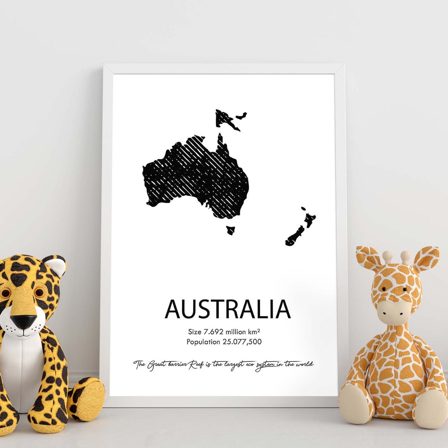 Poster de Australia. Láminas de paises y continentes del mundo.-Artwork-Nacnic-Nacnic Estudio SL