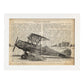 Poster de Avion una helice. Láminas de vehículos con definiciones. Ilustraciones vintage de coches, motos, aviones, -Artwork-Nacnic-A3-Marco Blanco-Nacnic Estudio SL