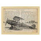 Poster de Avion una helice. Láminas de vehículos con definiciones. Ilustraciones vintage de coches, motos, aviones, -Artwork-Nacnic-A4-Marco Madera clara-Nacnic Estudio SL