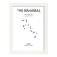Poster de Bahamas. Láminas de paises y continentes del mundo.-Artwork-Nacnic-A3-Marco Blanco-Nacnic Estudio SL