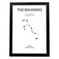 Poster de Bahamas. Láminas de paises y continentes del mundo.-Artwork-Nacnic-A3-Marco Negro-Nacnic Estudio SL