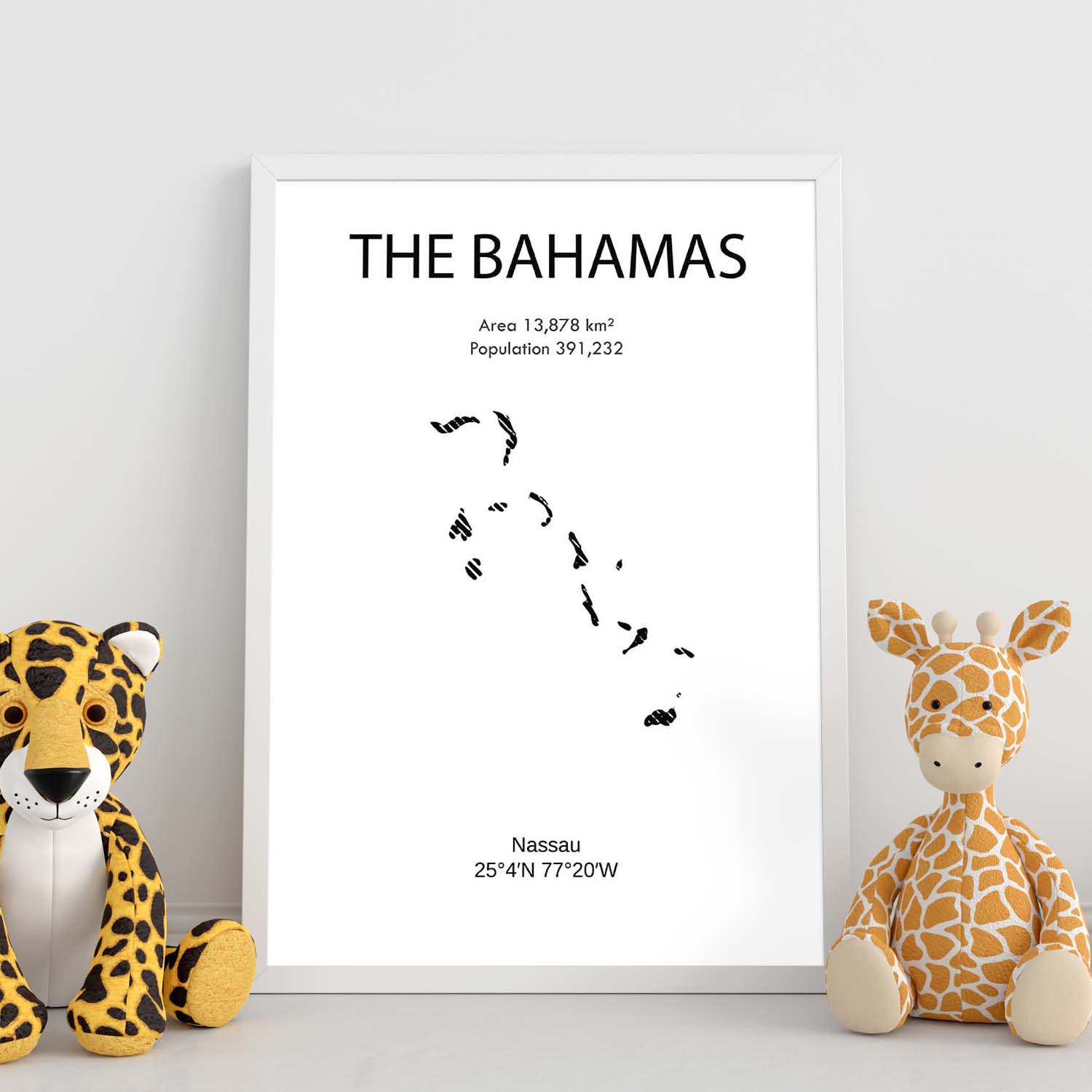 Poster de Bahamas. Láminas de paises y continentes del mundo.-Artwork-Nacnic-Nacnic Estudio SL