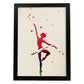Poster de Bailarina de ballet con diseño acuarela. Mix de láminas con estilo acuarela-Artwork-Nacnic-A4-Marco Negro-Nacnic Estudio SL