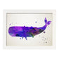 Poster de Ballena estilo acuarela. Láminas de animales con estilo acuarela-Artwork-Nacnic-A4-Marco Blanco-Nacnic Estudio SL