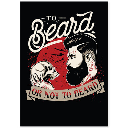 Poster de Barba o no barba. Lámina decorativa de diseño.-Artwork-Nacnic-A4-Sin marco-Nacnic Estudio SL