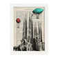 Poster de Barcelona. La sagrada Familia. Láminas de monumentos del mundo. Diseño de viaje y de paises.-Artwork-Nacnic-A3-Marco Blanco-Nacnic Estudio SL