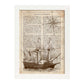 Poster de Barco antiguo con brujula. Láminas de vehículos con definiciones. Ilustraciones vintage de coches, motos, aviones, -Artwork-Nacnic-Nacnic Estudio SL