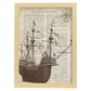 Poster de Barco antiguo. Láminas de vehículos con definiciones. Ilustraciones vintage de coches, motos, aviones, -Artwork-Nacnic-A4-Marco Madera clara-Nacnic Estudio SL