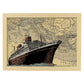 Poster de Barco en Croacia. Láminas de mapas del mundo. Decoración con mapas e imágenes vintage.-Artwork-Nacnic-A4-Marco Madera clara-Nacnic Estudio SL