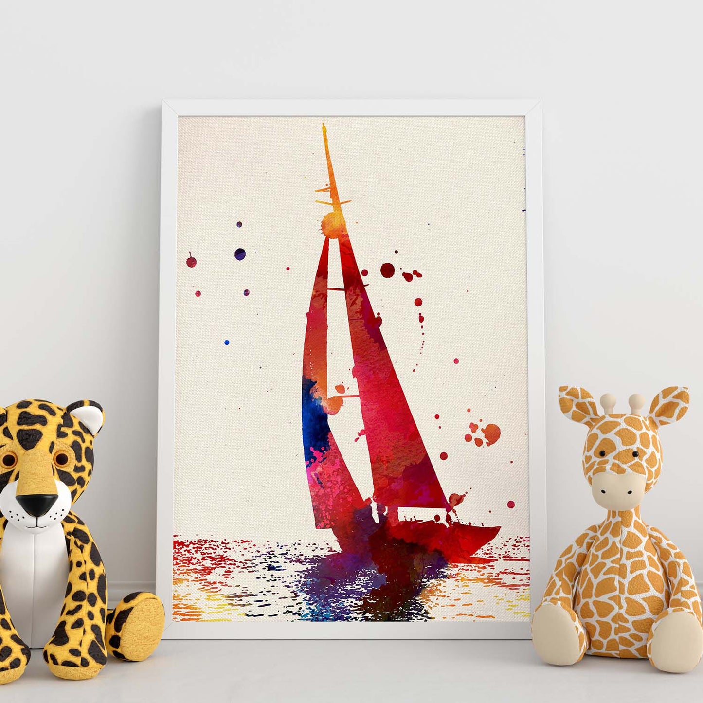 Poster de Barco velero con diseño acuarela. Mix de láminas con estilo acuarela-Artwork-Nacnic-Nacnic Estudio SL