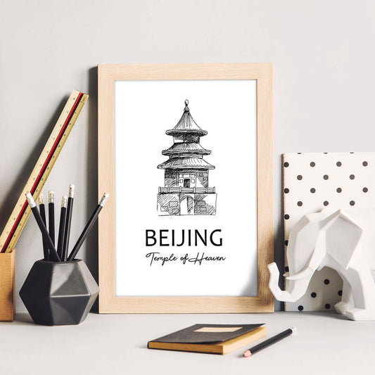 Poster de Beijing - Templo del cielo. Láminas con monumentos de ciudades.-Artwork-Nacnic-Nacnic Estudio SL