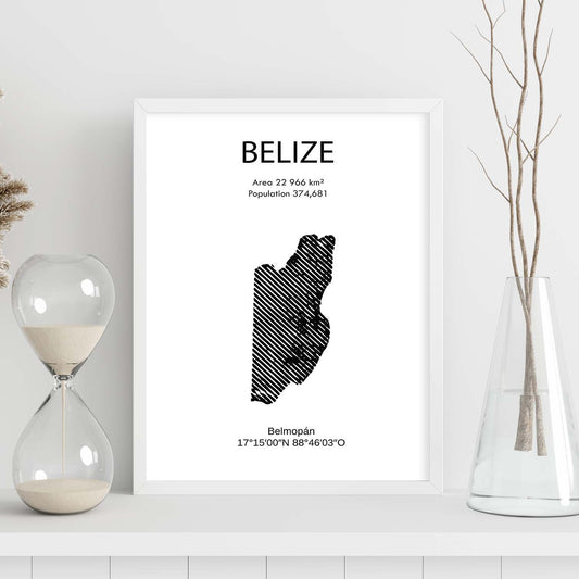 Poster de Belize. Láminas de paises y continentes del mundo.-Artwork-Nacnic-Nacnic Estudio SL
