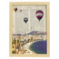 Poster de Benidorm. Láminas de ciudades españolas con definiciones. Decoración de interiores para españoles.-Artwork-Nacnic-A4-Marco Madera clara-Nacnic Estudio SL