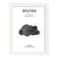 Poster de Bhutan. Láminas de paises y continentes del mundo.-Artwork-Nacnic-A3-Marco Blanco-Nacnic Estudio SL