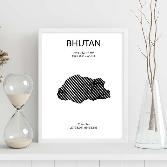 Poster de Bhutan. Láminas de paises y continentes del mundo.-Artwork-Nacnic-Nacnic Estudio SL