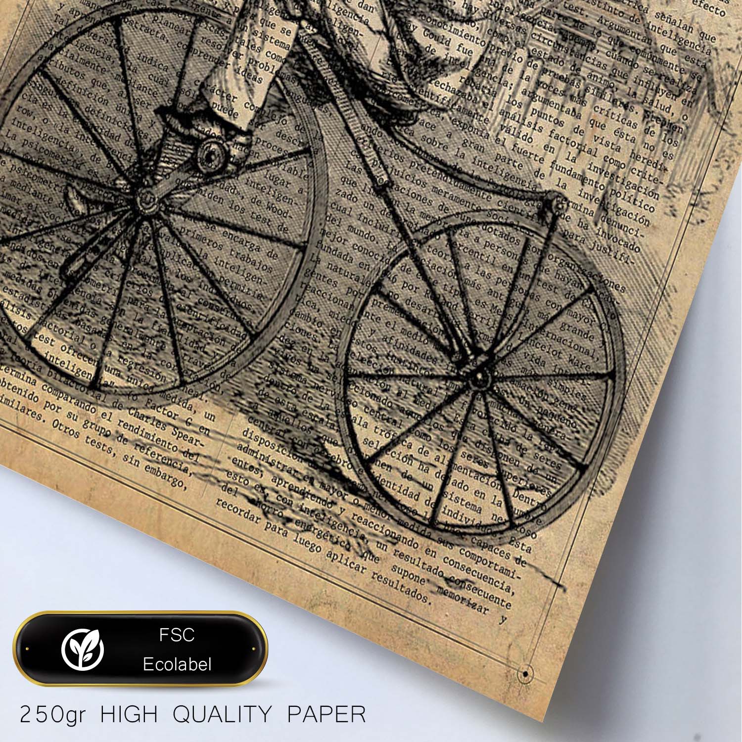 Poster de Bici Vintage. Láminas de bicicletas definiciones.-Artwork-Nacnic-Nacnic Estudio SL