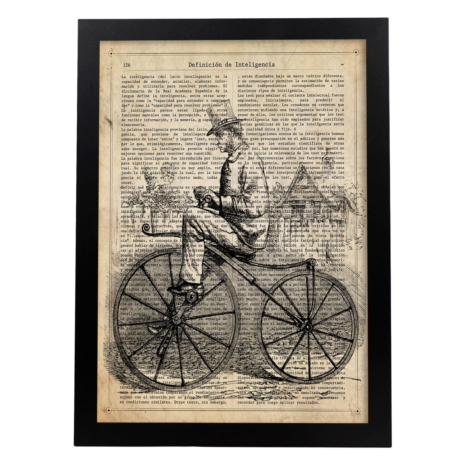 Poster de Bici Vintage. Láminas de bicicletas definiciones.-Artwork-Nacnic-A3-Marco Negro-Nacnic Estudio SL
