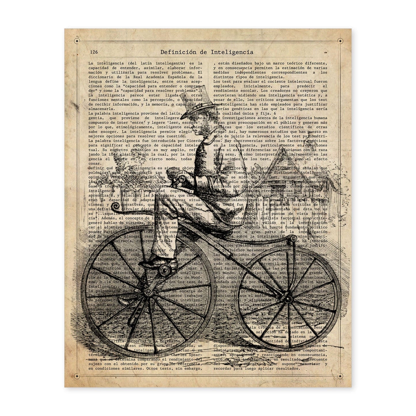 Poster de Bici Vintage. Láminas de bicicletas definiciones.-Artwork-Nacnic-A4-Sin marco-Nacnic Estudio SL