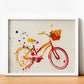 Poster de Bicicleta con diseño acuarela. Mix de láminas con estilo acuarela-Artwork-Nacnic-Nacnic Estudio SL