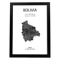 Poster de Bolivia. Láminas de paises y continentes del mundo.-Artwork-Nacnic-A3-Marco Negro-Nacnic Estudio SL
