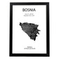 Poster de Bosnia. Láminas de paises y continentes del mundo.-Artwork-Nacnic-A4-Marco Negro-Nacnic Estudio SL